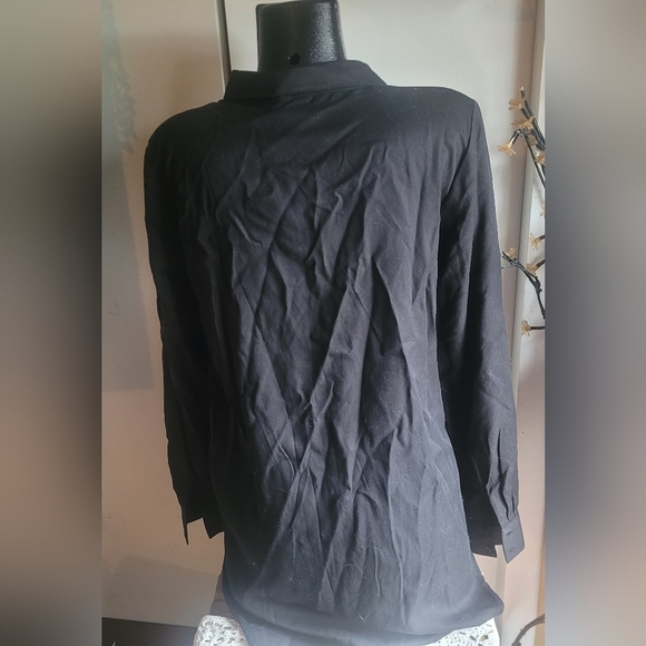 ICHI Black Button Front Shirt M - Picture 8 of 8